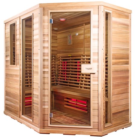 Sauna Relax Lux-höger av cederträ